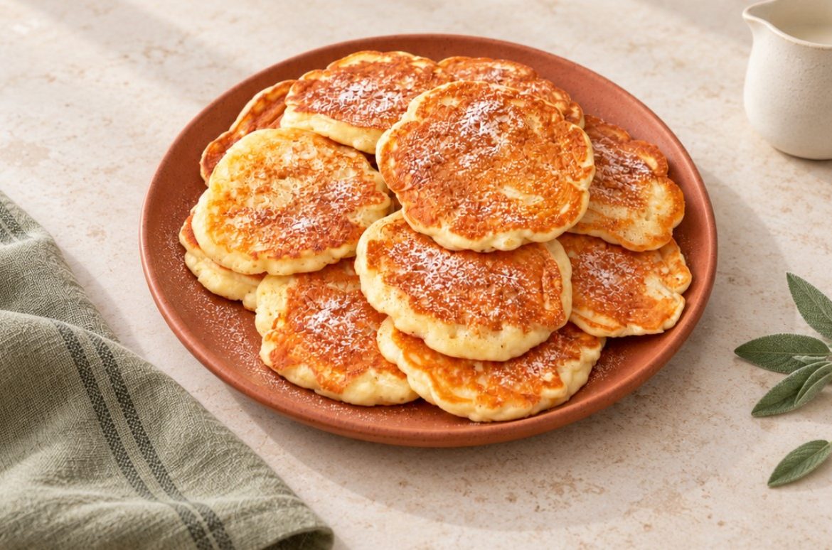 Apple Yogurt Pancakes with Lemon Zest